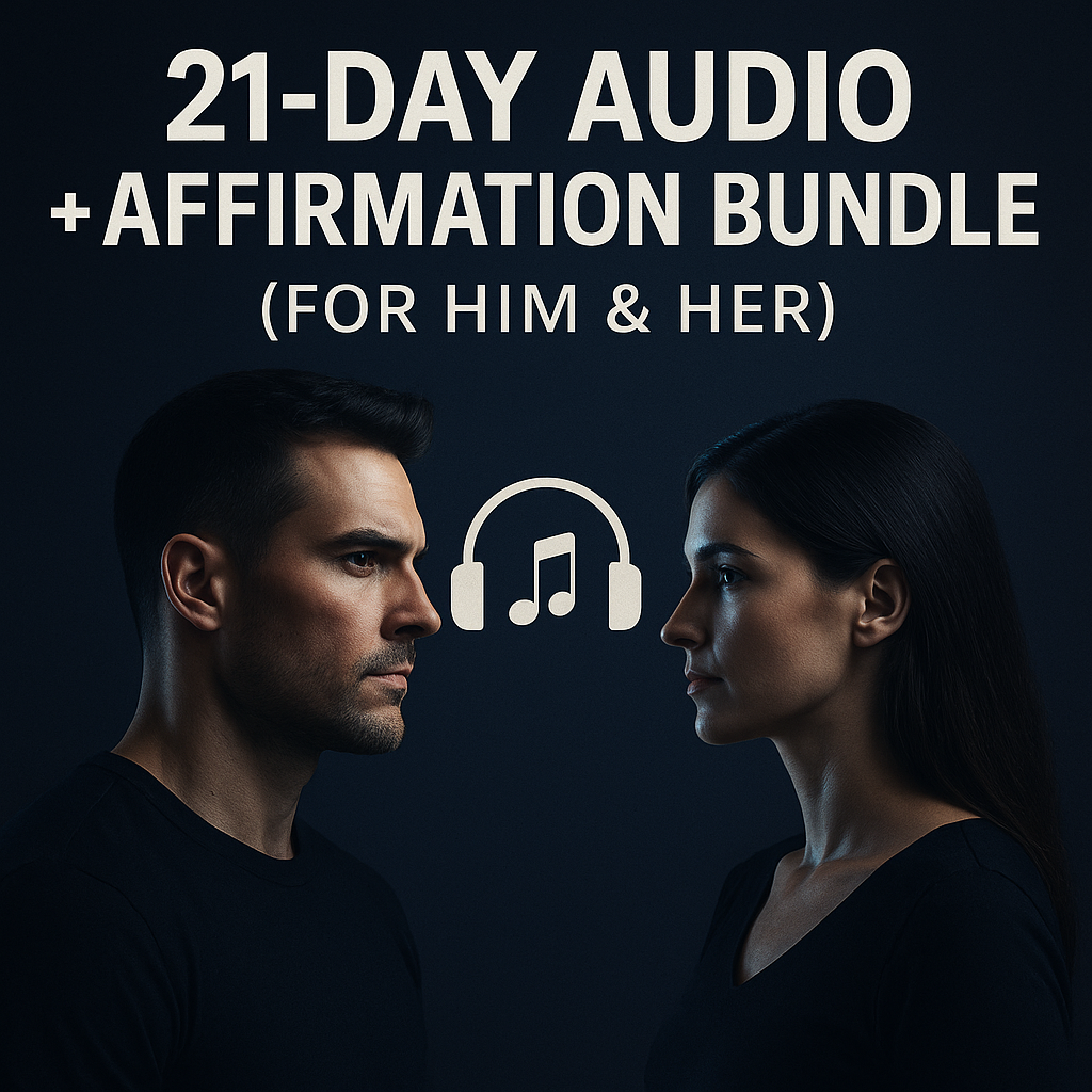 21-Day Affirmation & Mindset Audio Bundle (For Him & Her) Includes 21-Day Challenges + Guided Audio Affirmations